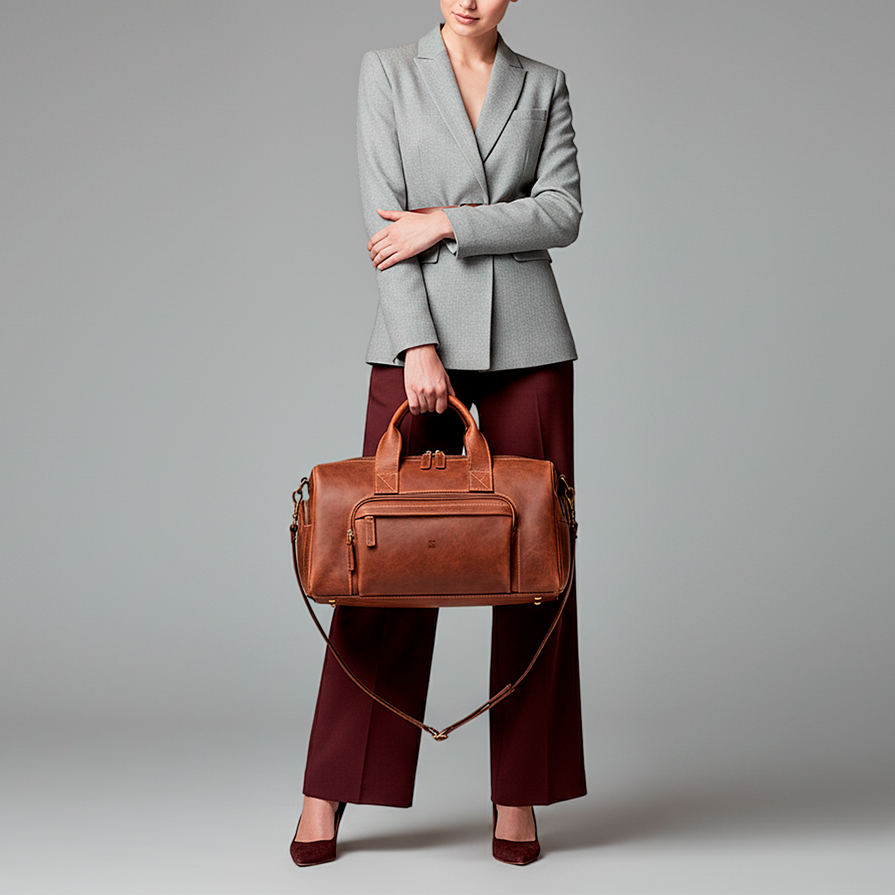 Bolsa de Viagem Executiva Pioneer Pulse Soul Couro - Couro Genuíno, Unissex, Organização Interna