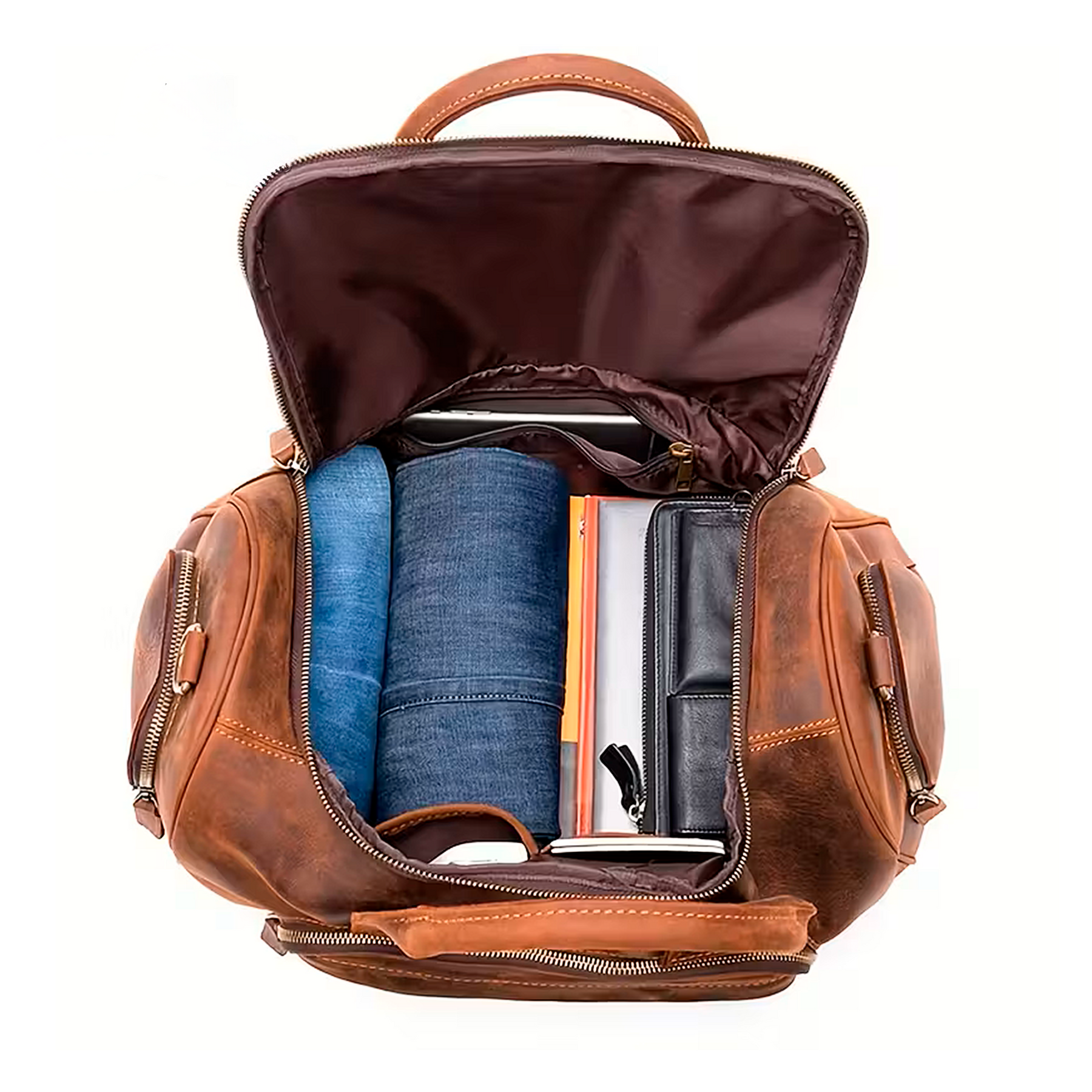 Bolsa de Viagem Executiva Pioneer Pulse Soul Couro - Couro Genuíno, Unissex, Organização Interna