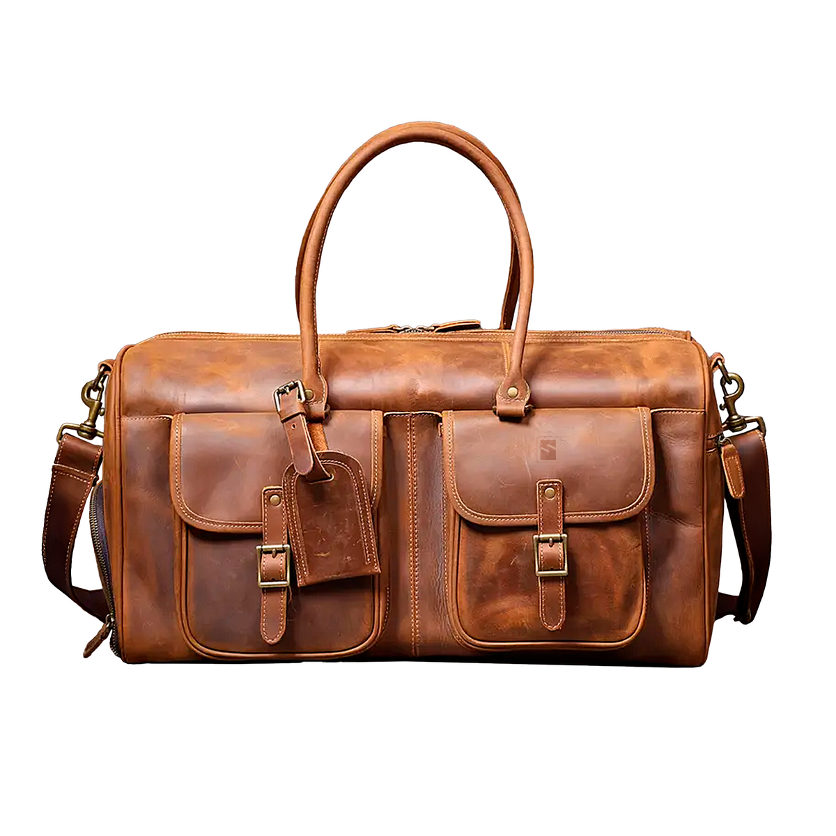 Bolsa de Viagem Executiva Journey Soul Couro - Couro Genuíno, Unissex, Alças Couro Reforçadas, Múltiplos Bolsos