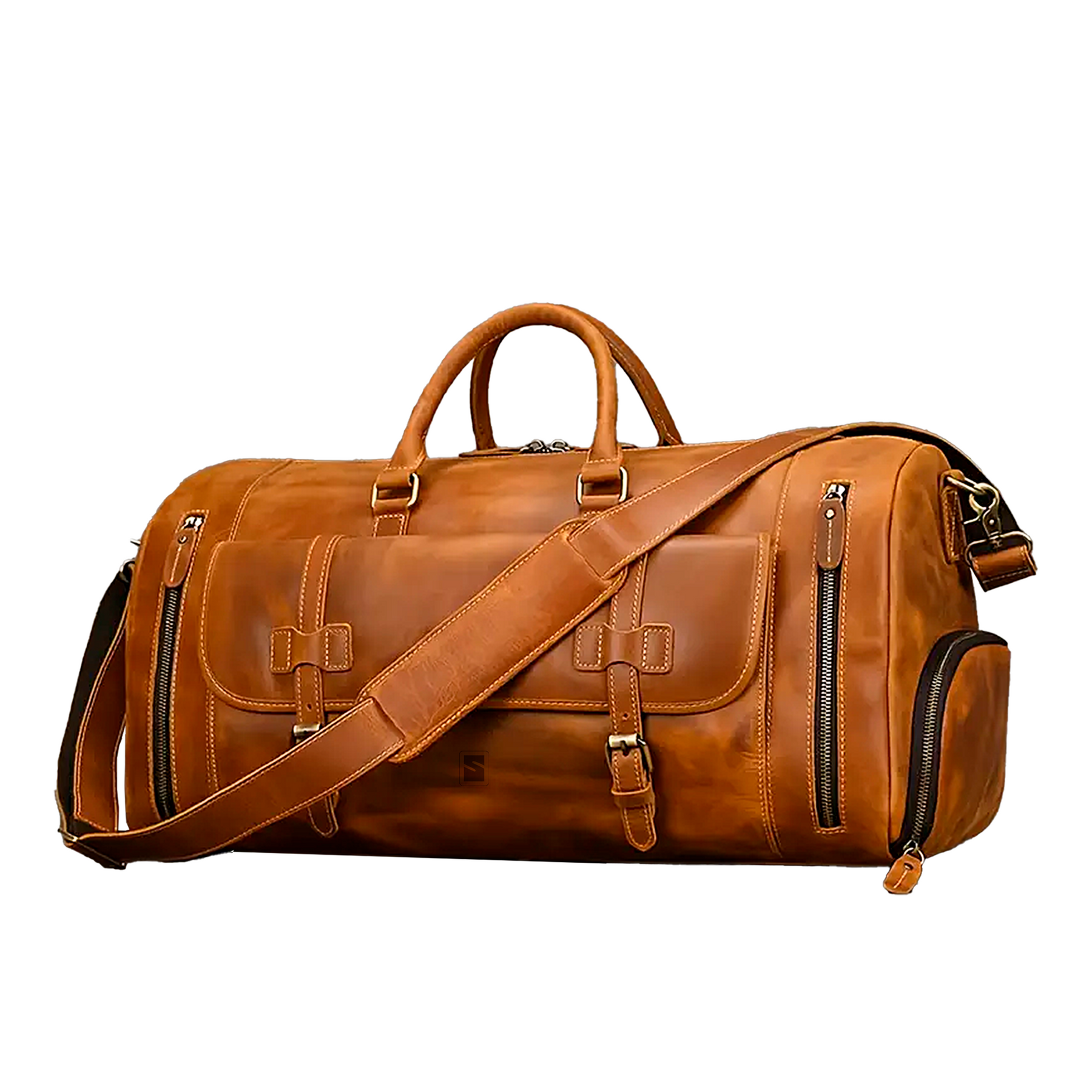 Bolsa de Viagem Masculina Executiva Voyage Soul Couro - Couro Genuíno, Múltiplos Bolsos, Durabilidade