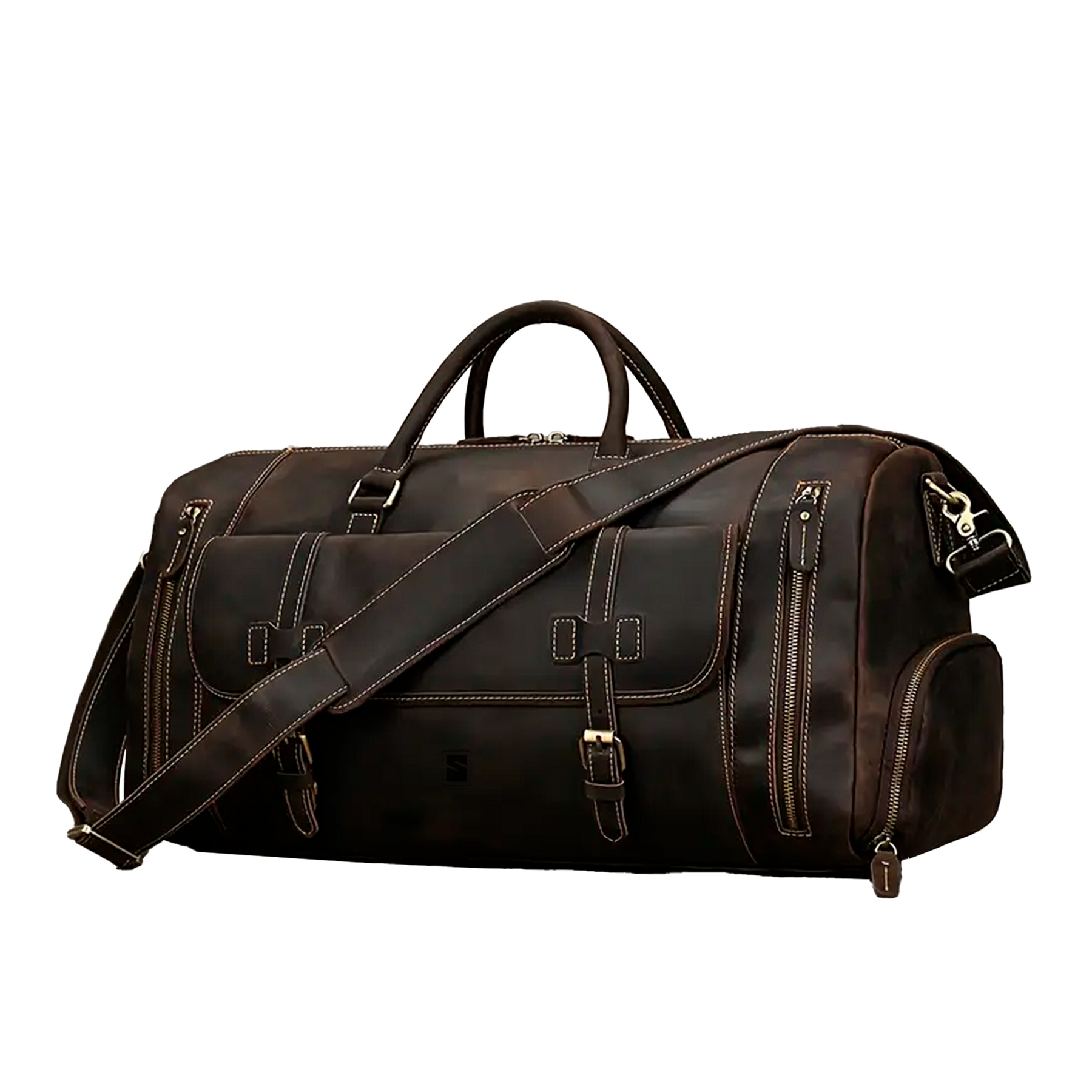 Bolsa de Viagem Masculina Executiva Voyage Soul Couro - Couro Genuíno, Múltiplos Bolsos, Durabilidade