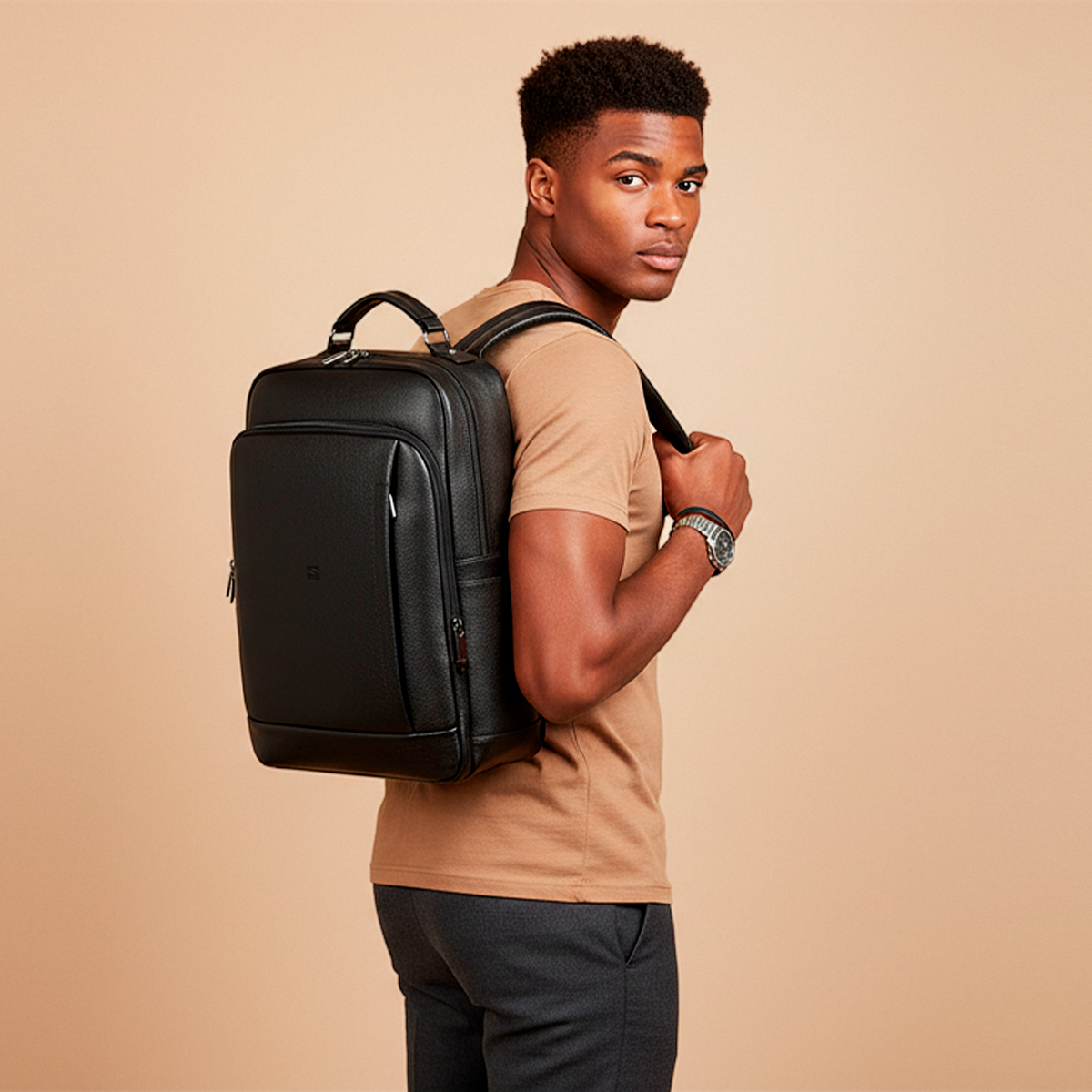Mochila Executiva Eclipse Soul Couro - Poliuretano Premium de Alto Padrão, Unissex