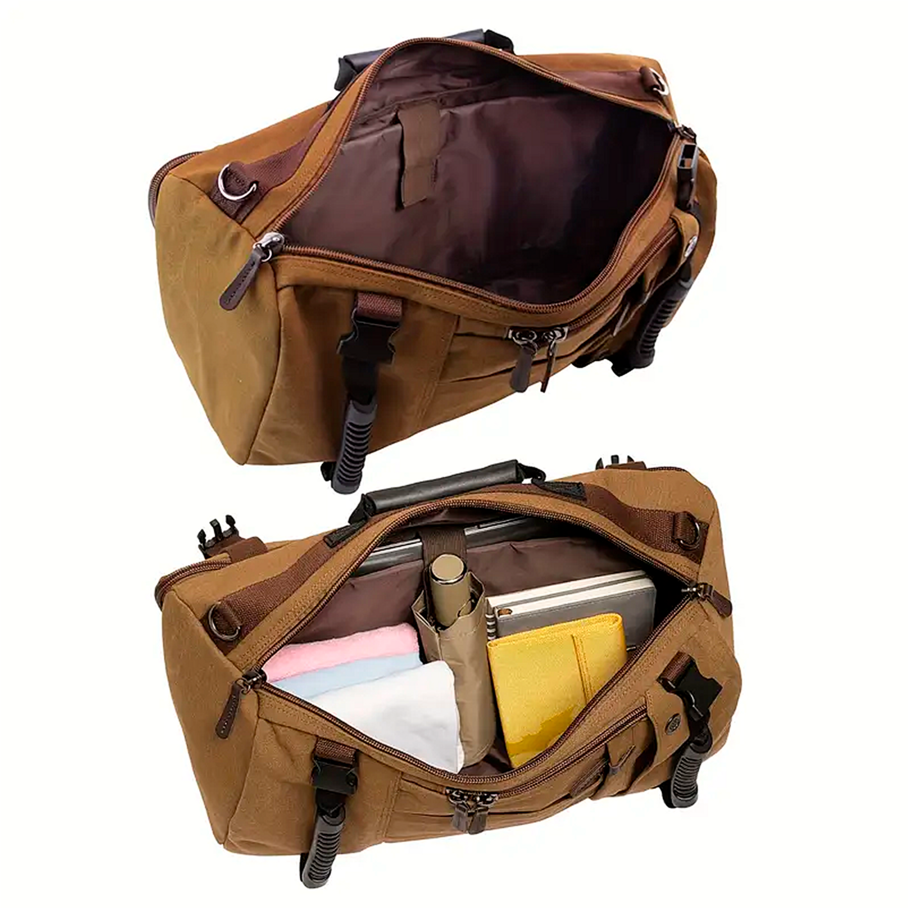 Mochila Executiva Masculina Adventure Soul Couro - Tela de Alta Qualidade Fechamento Roll-Top Ajustável