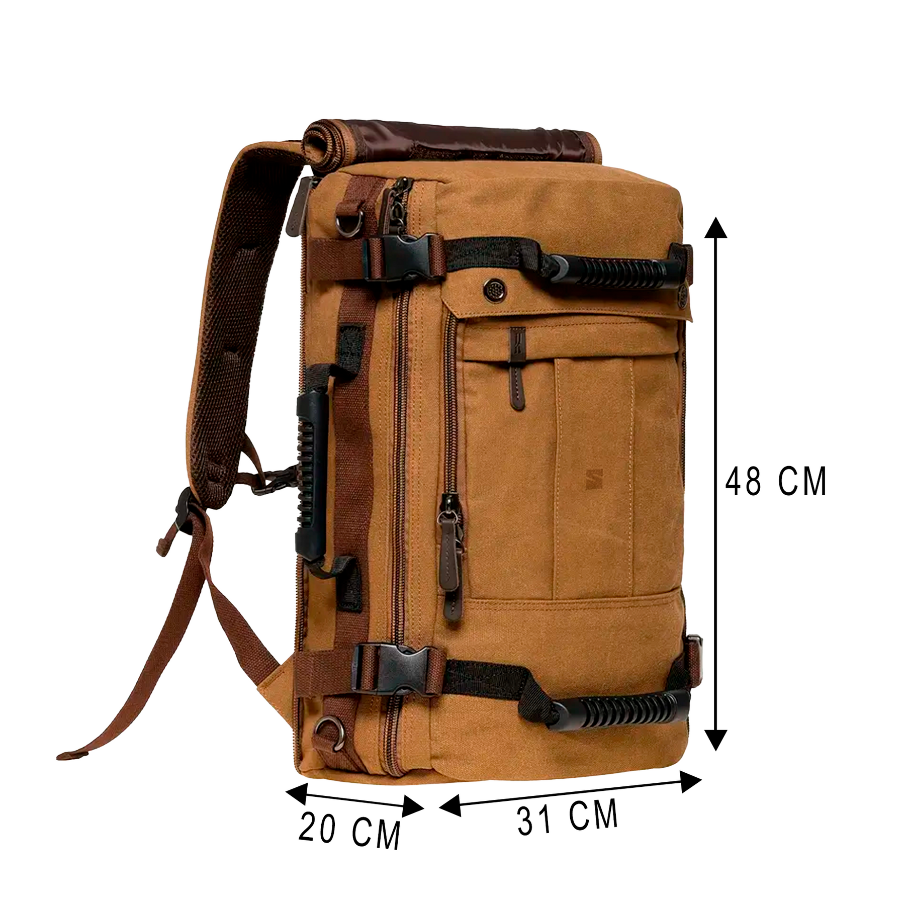 Mochila Executiva Masculina Adventure Soul Couro - Tela de Alta Qualidade Fechamento Roll-Top Ajustável
