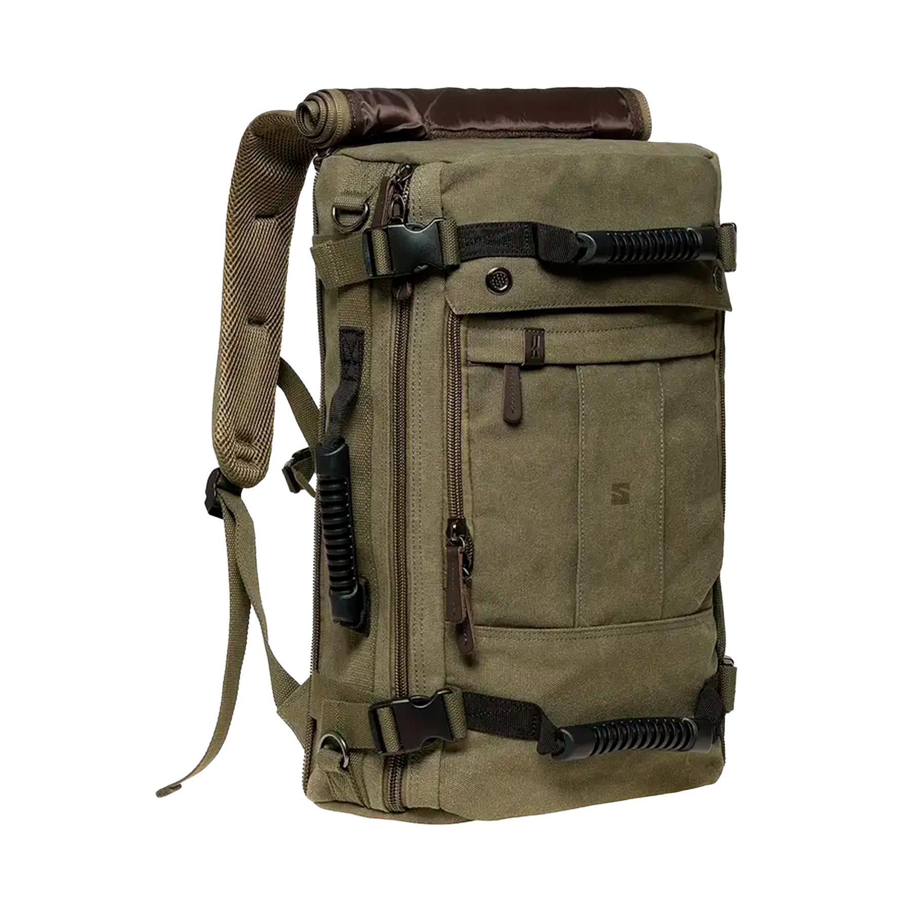 Mochila Executiva Masculina Adventure Soul Couro - Tela de Alta Qualidade Fechamento Roll-Top Ajustável