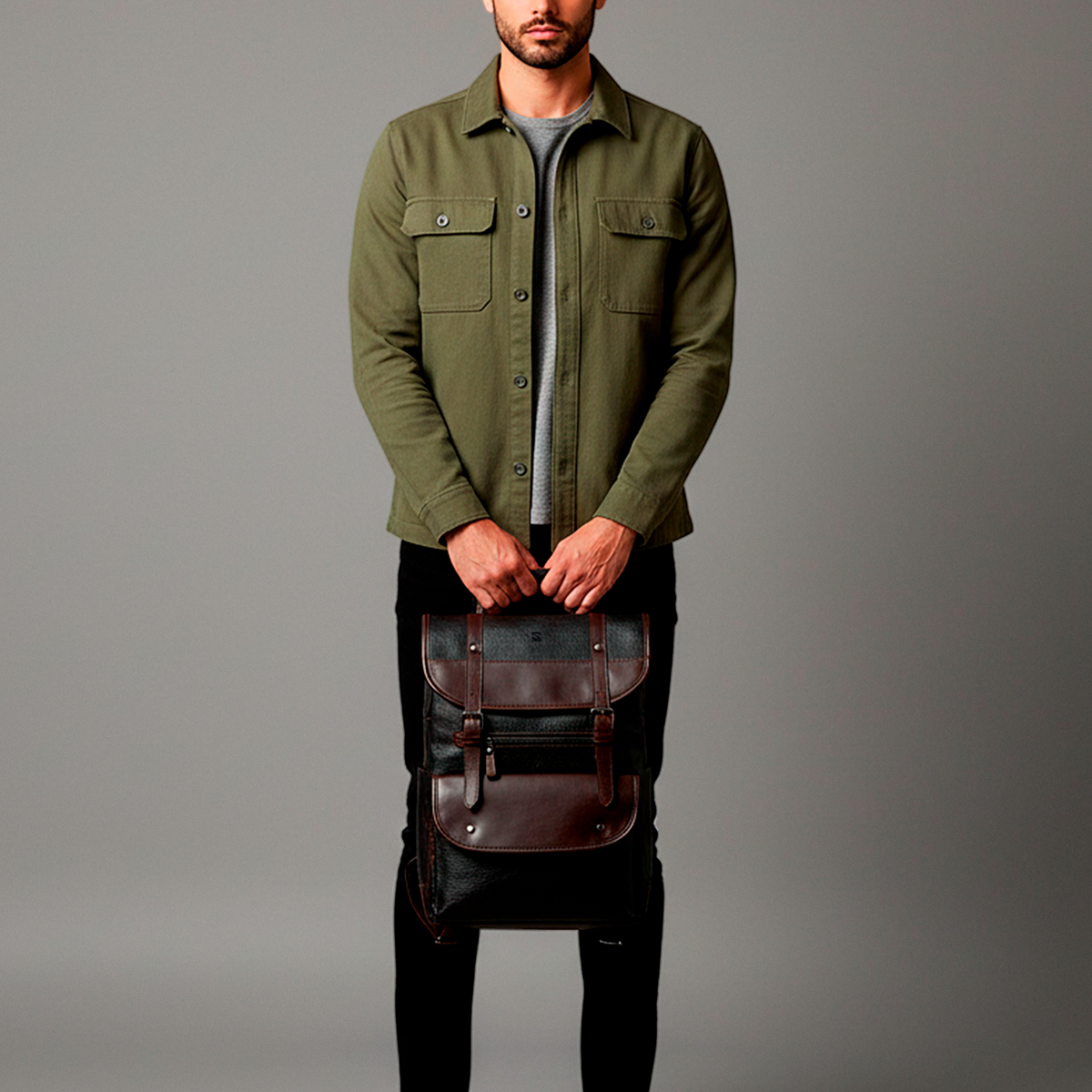 Mochila Executiva Masculina Gradus Soul Couro - Poliuretano de Alto Padrão, Design Robusto, Durabilidade