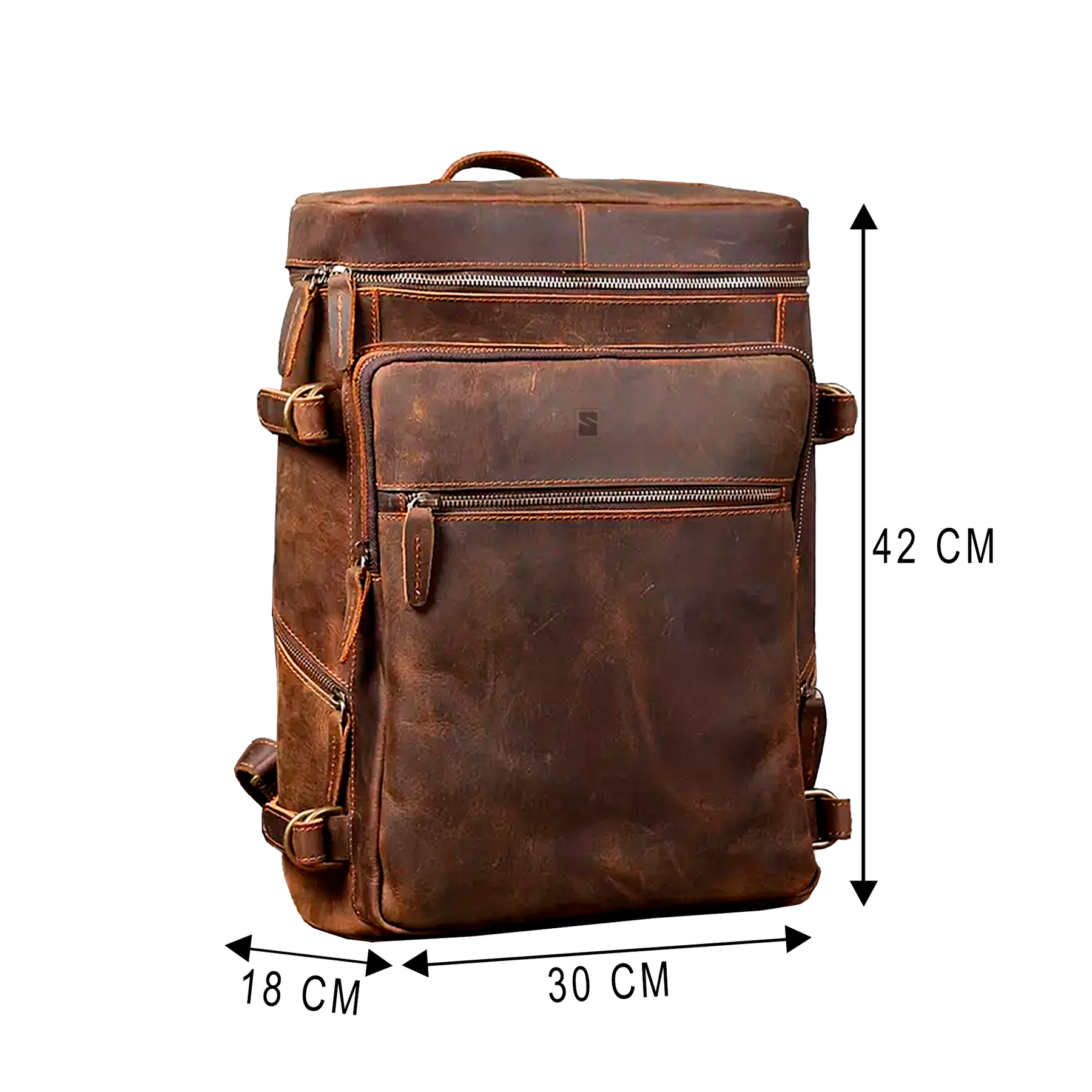 Mochila Executiva Masculina Nomad Soul Couro - Couro Genuíno, Vintage Autêntico, Design Rústico