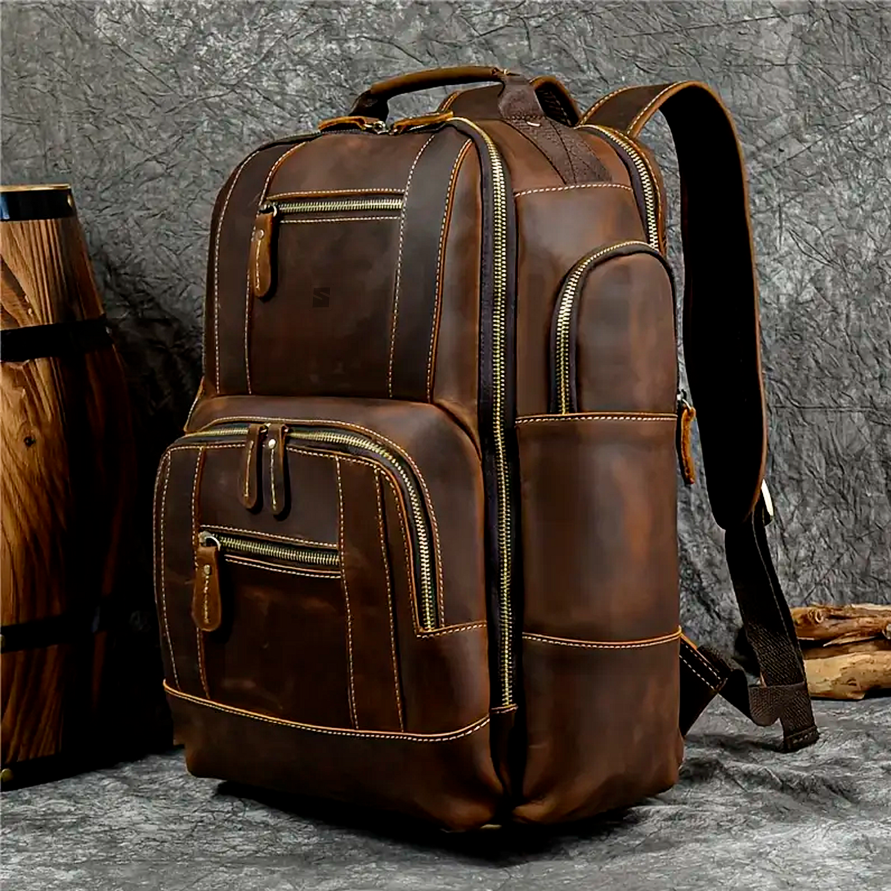 Mochila Executiva Rider Craft Soul Couro - Couro Genuíno, Unissex, Origem da Excelência