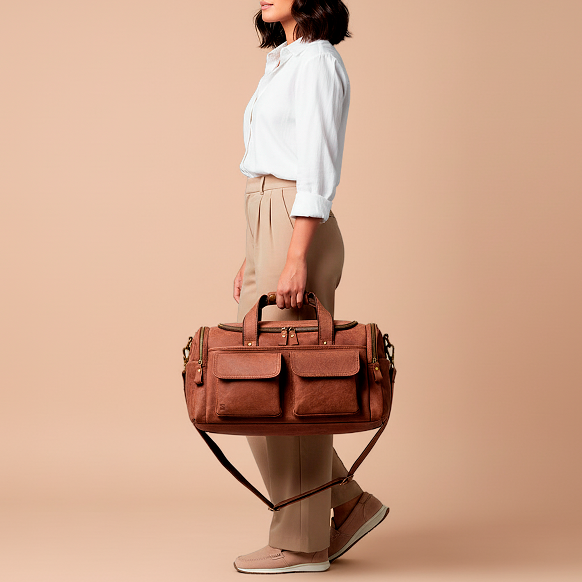 Bolsa de Viagem Executiva Heritage Soul Couro - Couro Genuíno, Poliuretano Premium de Alto Padrão, Unissex, Múltiplos Estratégicos, Alças Ergonômicas Comfort, Acabamento Natural, Durabilidade