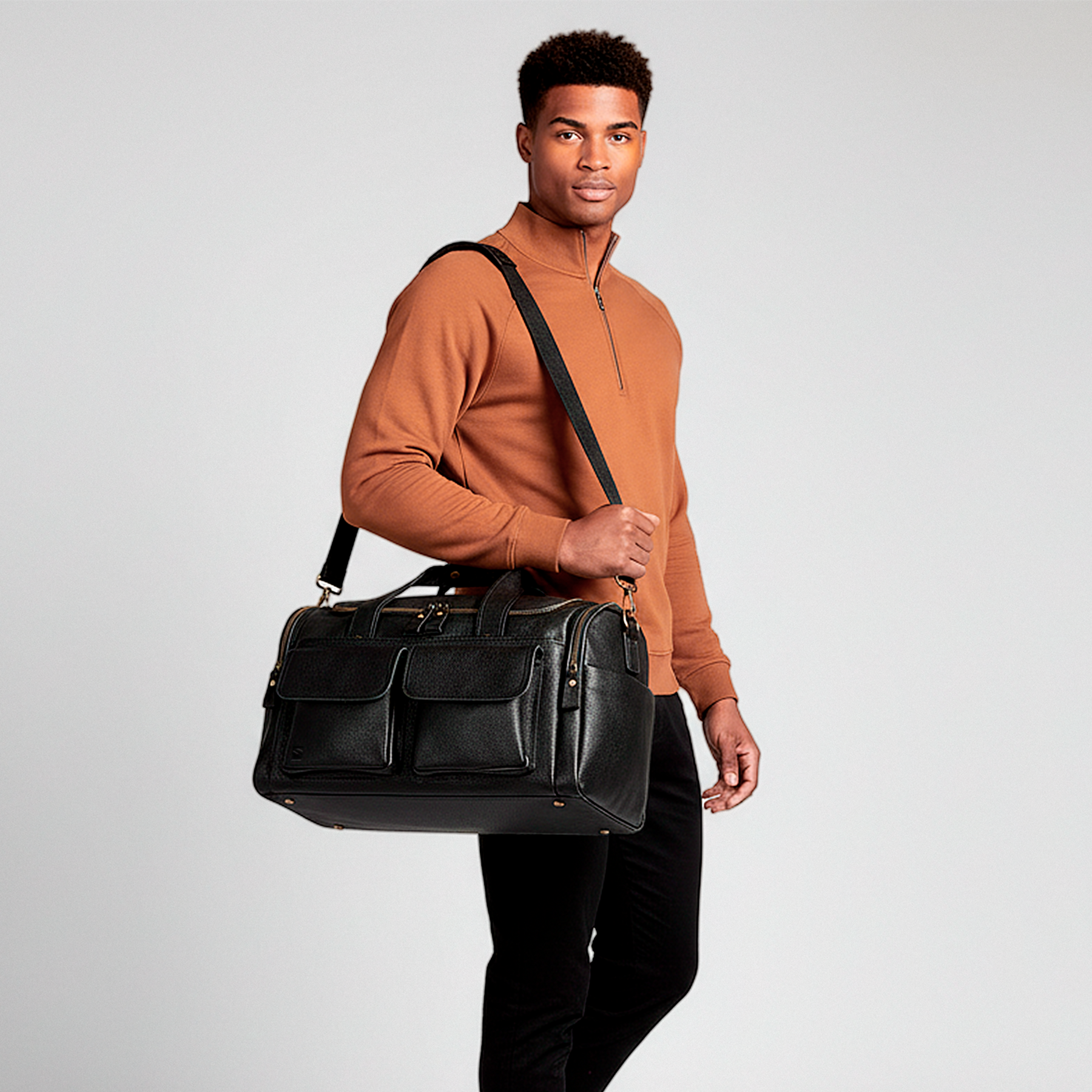 Bolsa de Viagem Executiva Heritage Soul Couro - Couro Genuíno, Unissex, Alças Ergonômicas, Acabamento Natural