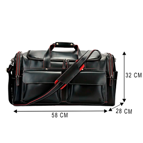 Bolsa de Viagem Executiva Masculina Timeless Soul Couro - Couro Genuíno, Múltiplos Bolsos, Design Atemporal