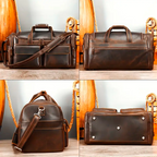 Bolsa de Viagem Executiva Masculina Timeless Soul Couro - Couro Genuíno, Múltiplos Bolsos, Tradição Renovada, Design Atemporal, Estilo Próprio