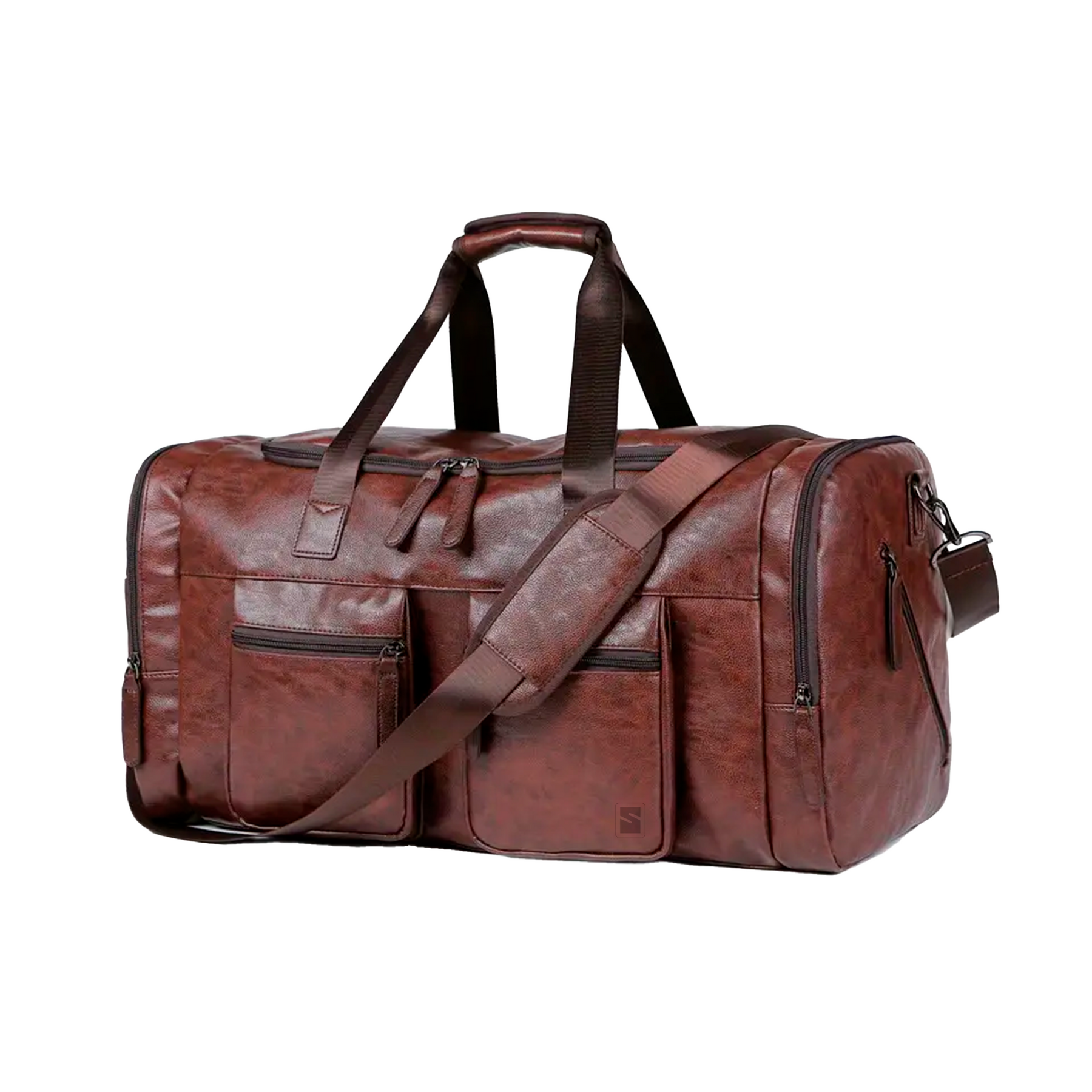 Bolsa de Viagem Executiva Edge Bag Soul Couro - Poliuretano de Alto Padrão, Unissex, Texturizada, Confortável