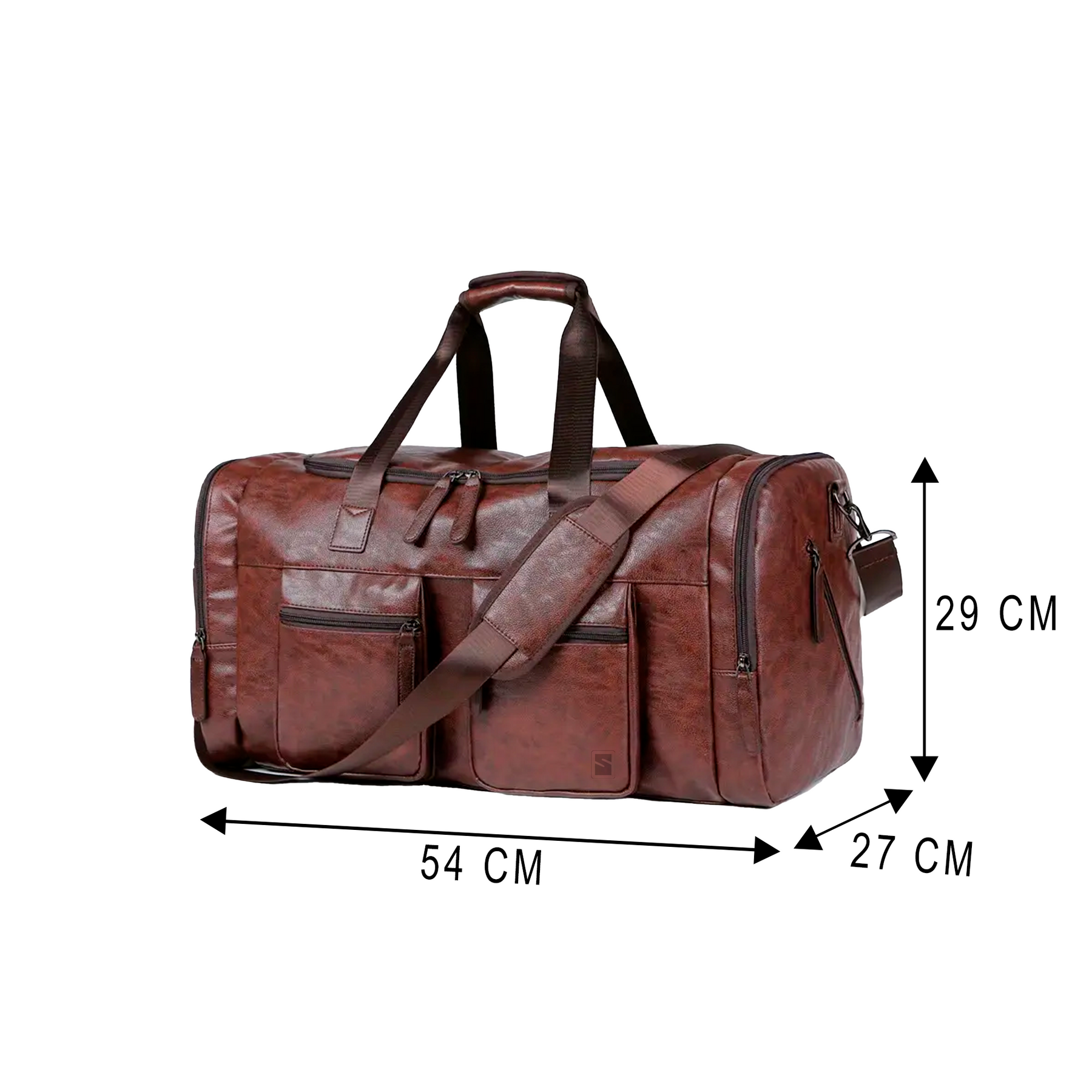 Bolsa de Viagem Executiva Edge Bag Soul Couro - Poliuretano de Alto Padrão, Unissex, Texturizada, Confortável