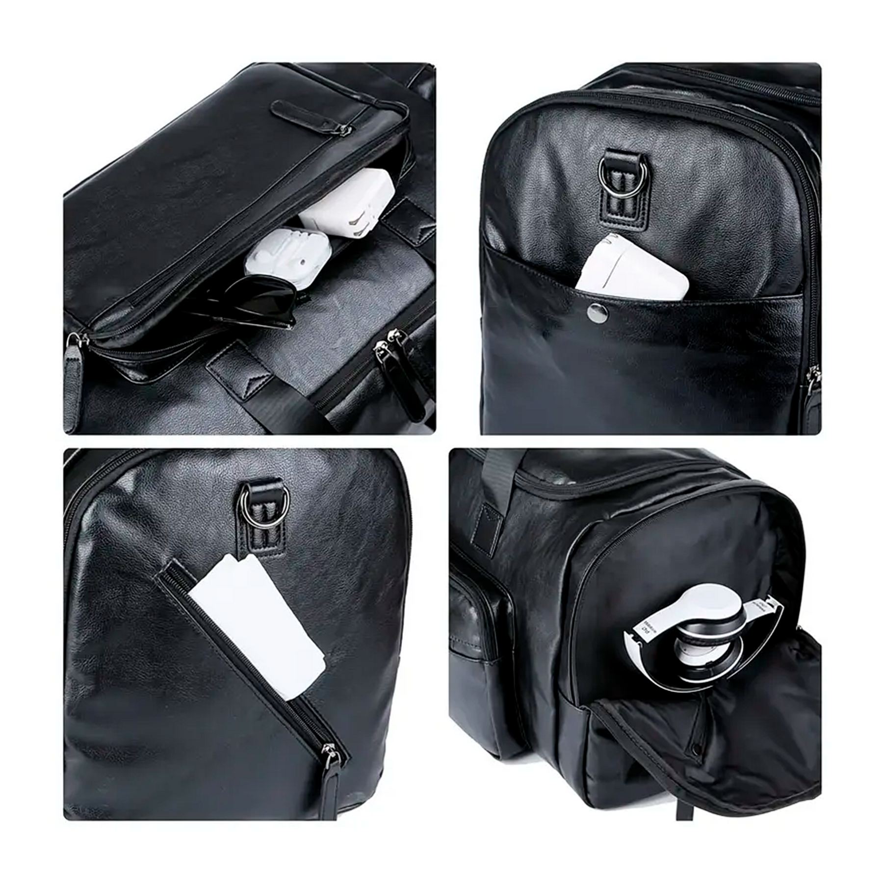 Bolsa de Viagem Executiva Edge Soul Couro - Poliuretano de Alto Padrão, Unissex, Alça Confortável e Múltiplos Bolsos