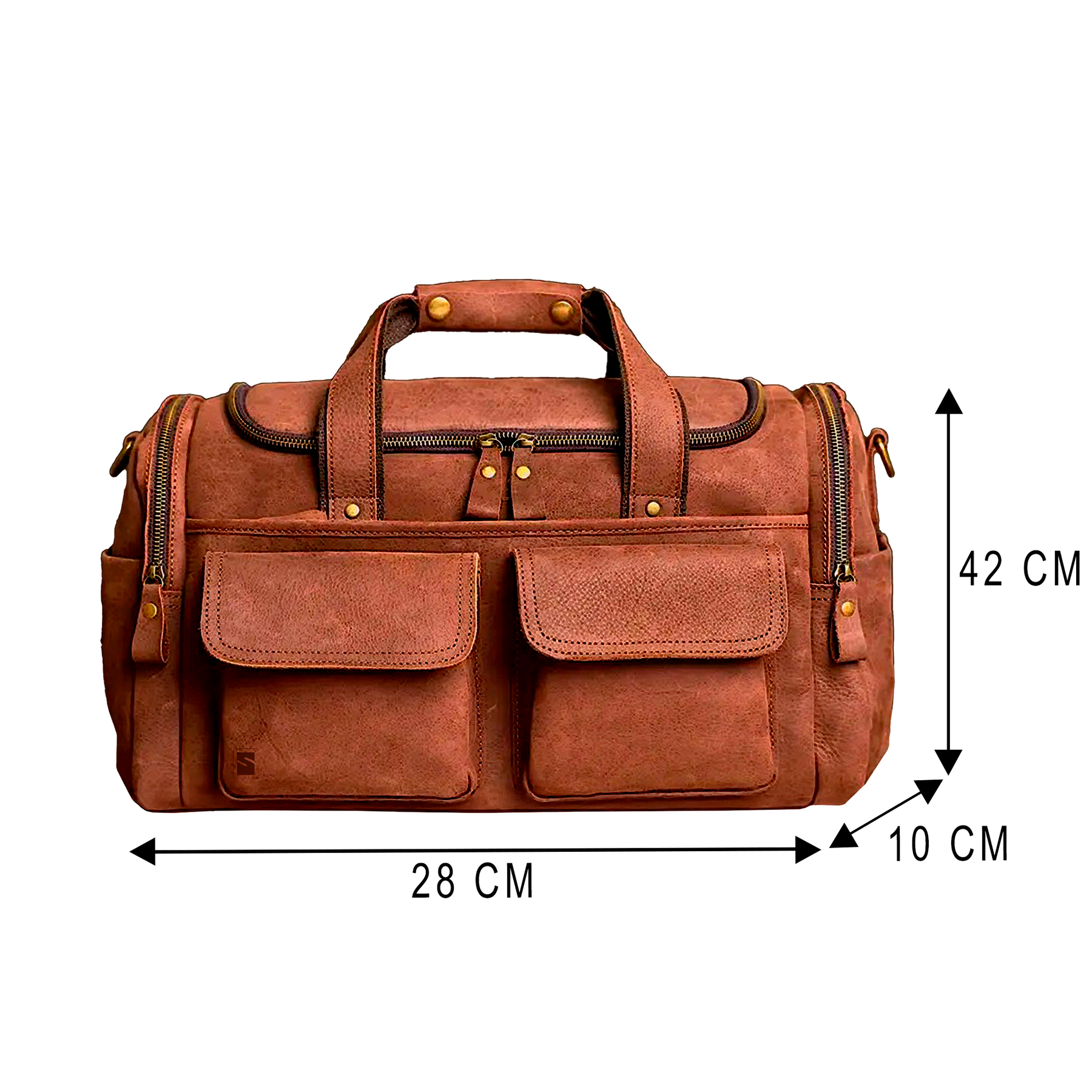 Bolsa de Viagem Executiva Heritage Soul Couro - Couro Genuíno, Unissex, Alças Ergonômicas, Acabamento Natural