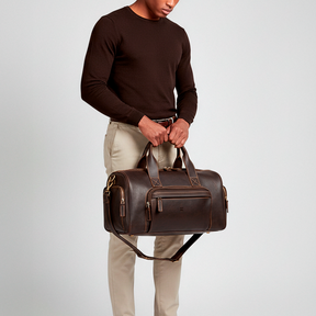 Bolsa de Viagem Executiva Pioneer Pulse Soul Couro - Couro Genuíno, Unissex, Organização Interna