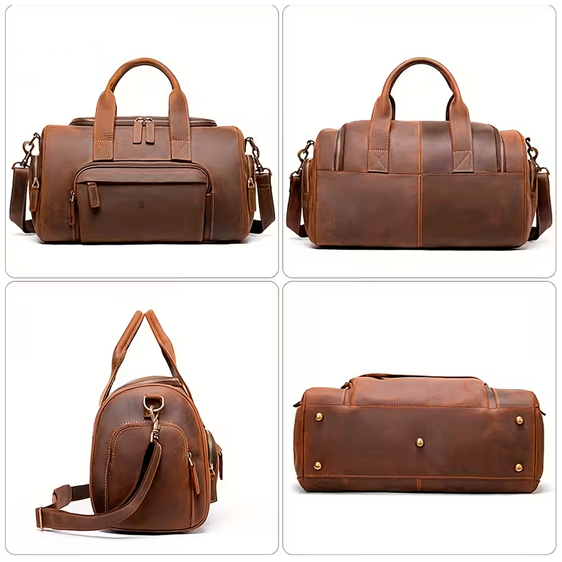 Bolsa de Viagem Executiva Pioneer Pulse Soul Couro - Couro Genuíno, Unissex, Organização Interna