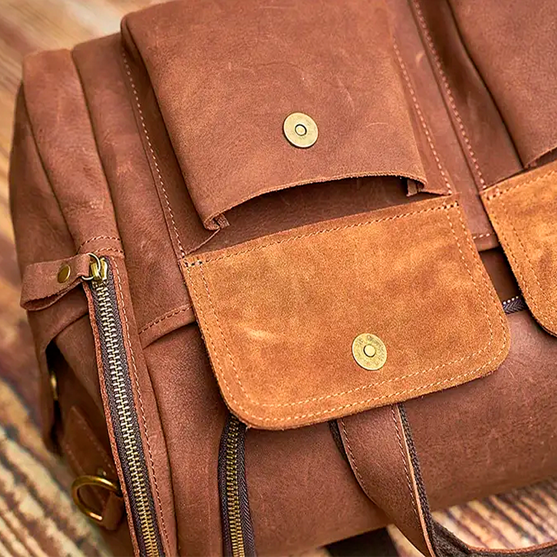 Bolsa de Viagem Executiva Heritage Soul Couro - Couro Genuíno, Unissex, Alças Ergonômicas, Acabamento Natural