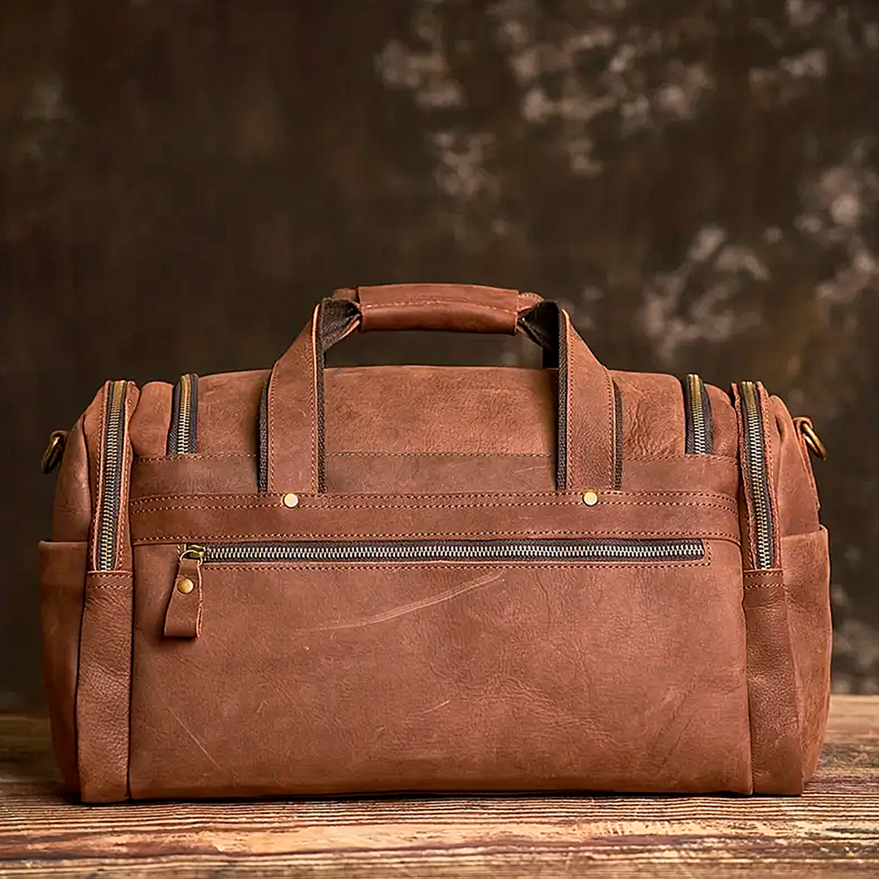 Bolsa de Viagem Executiva Heritage Soul Couro - Couro Genuíno, Unissex, Alças Ergonômicas, Acabamento Natural