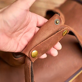 Bolsa de Viagem Executiva Heritage Soul Couro - Couro Genuíno, Unissex, Alças Ergonômicas, Acabamento Natural
