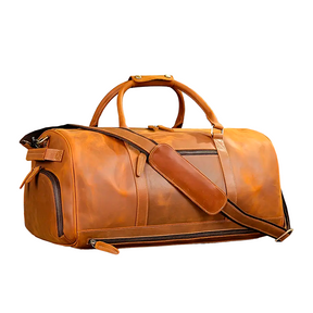 Bolsa de Viagem Masculina Executiva Dynasty Soul Couro - Couro Genuíno, Alças Couro Reforçadas, Envelhecimento Real Autêntico