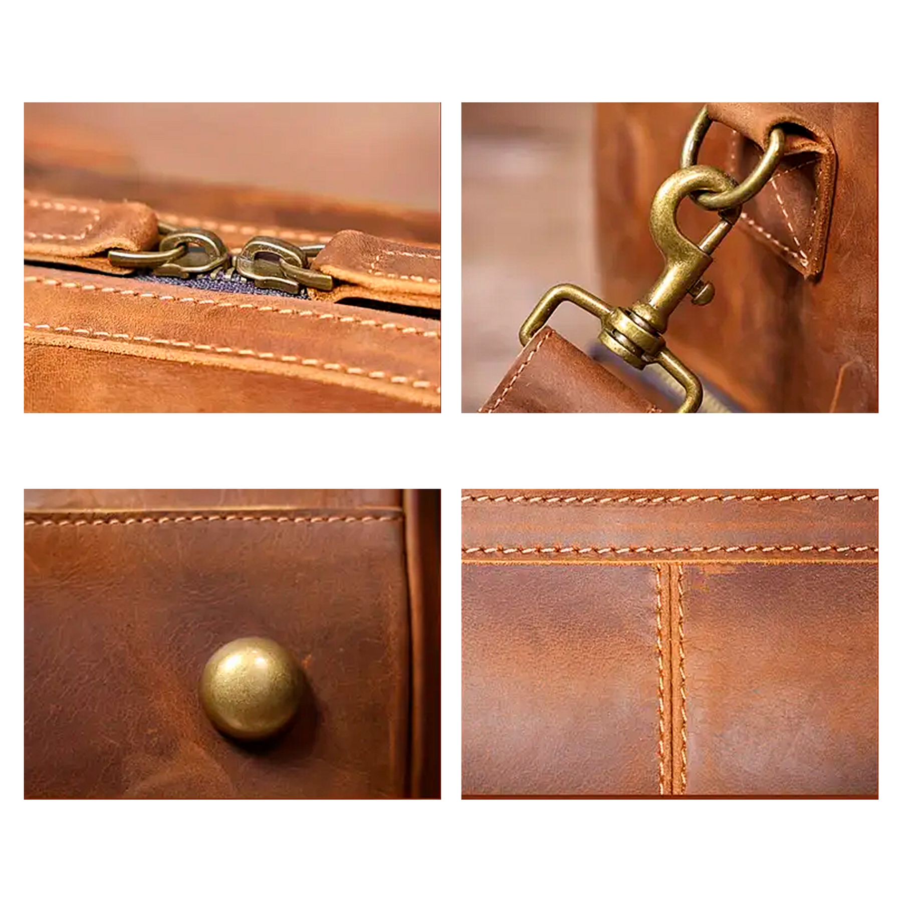 Bolsa de Viagem Executiva Journey Soul Couro - Couro Genuíno, Unissex, Alças Couro Reforçadas, Múltiplos Bolsos