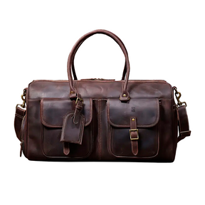 Bolsa de Viagem Executiva Journey Soul Couro - Couro Genuíno, Unissex, Alças Couro Reforçadas, Múltiplos Bolsos