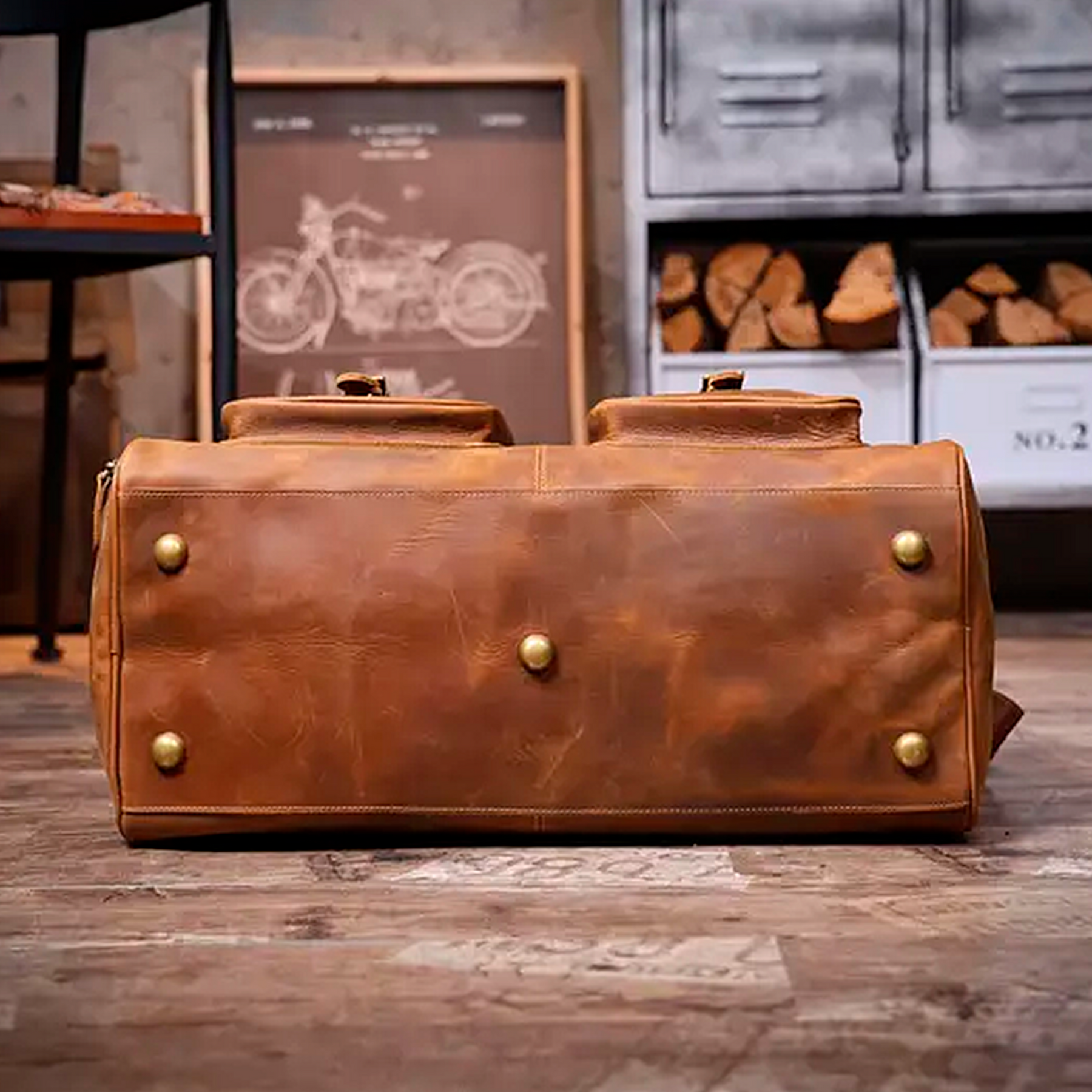 Bolsa de Viagem Executiva Journey Soul Couro - Couro Genuíno, Unissex, Alças Couro Reforçadas, Múltiplos Bolsos