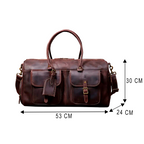 Bolsa de Viagem Executiva Journey Soul Couro - Couro Genuíno, Unissex, Alças Couro Reforçadas, Funcional e Múltiplos Bolsos, Organizado Inteligente, Durabilidade