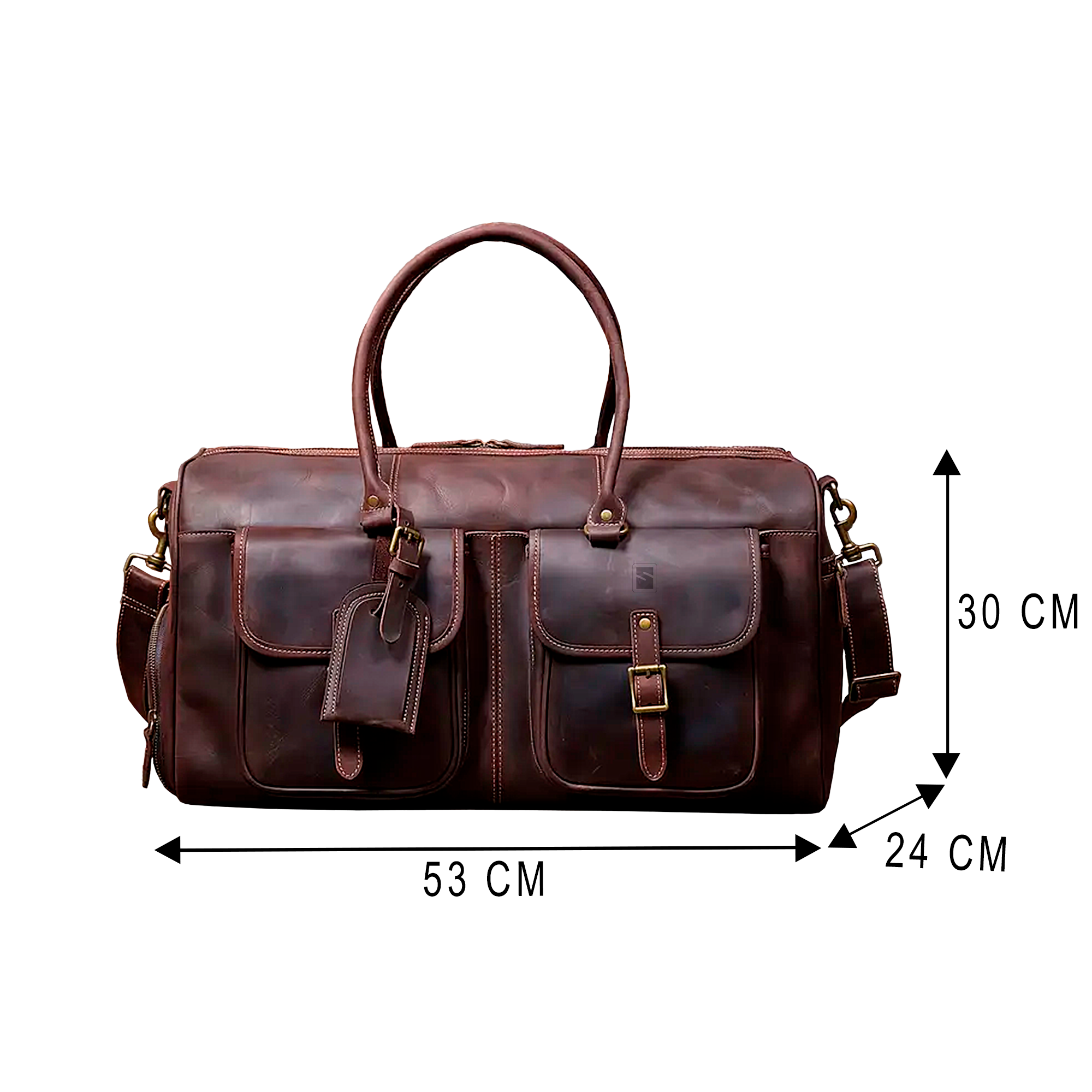 Bolsa de Viagem Executiva Journey Soul Couro - Couro Genuíno, Unissex, Alças Couro Reforçadas, Funcional e Múltiplos Bolsos, Organizado Inteligente, Durabilidade