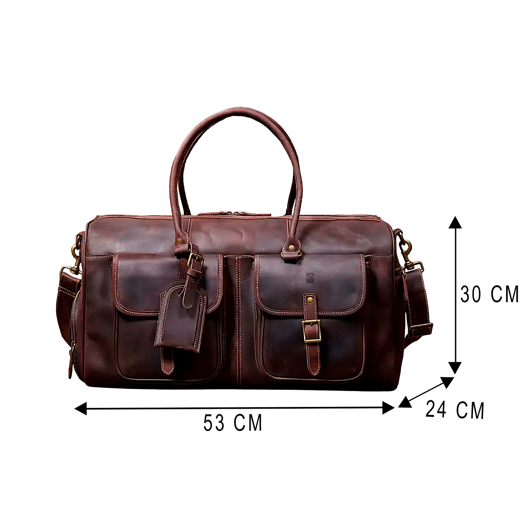 Bolsa de Viagem Executiva Journey Soul Couro - Couro Genuíno, Unissex, Alças Couro Reforçadas, Múltiplos Bolsos