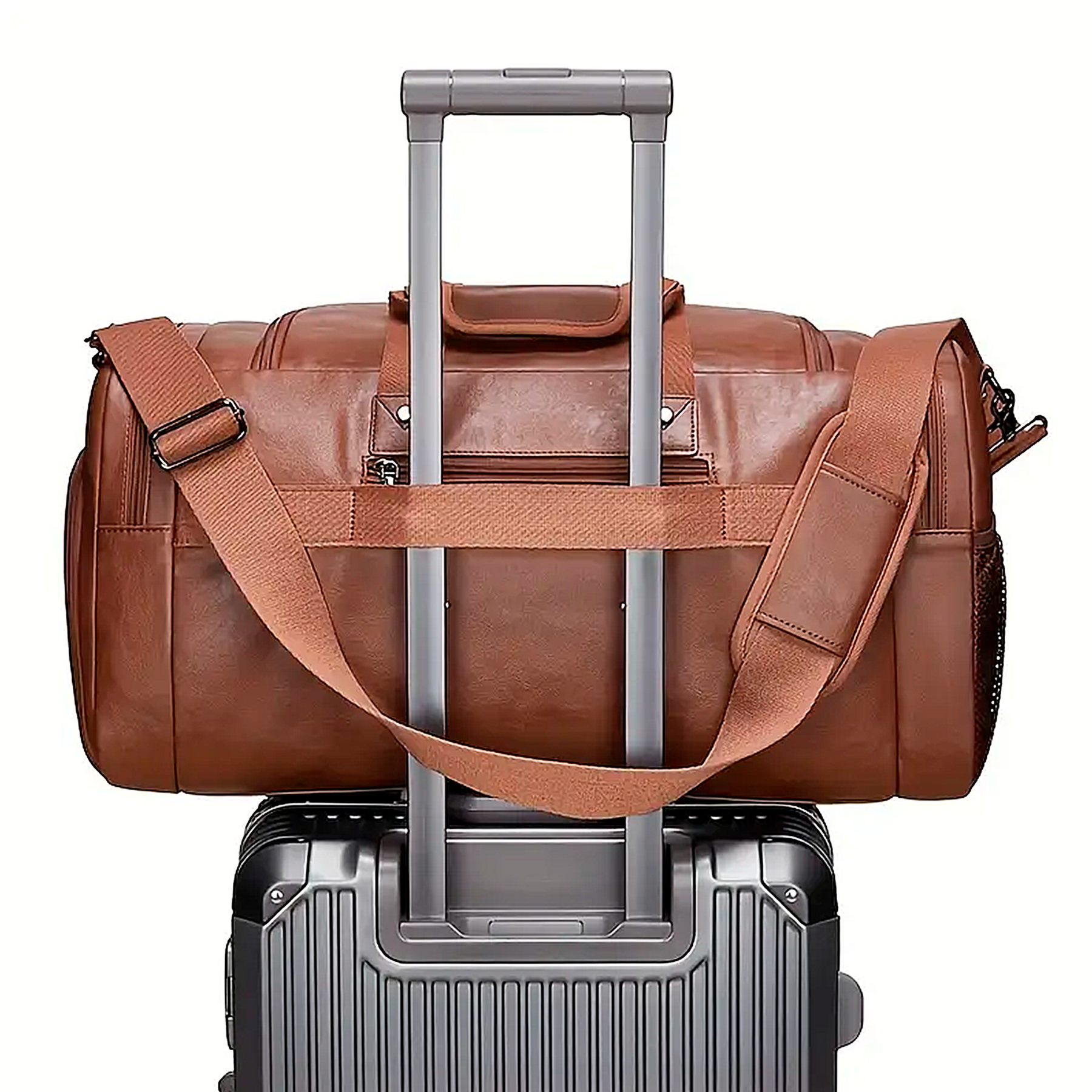 Bolsa de Viagem Executiva Opus Soul Couro - Poliuretano de Alto Padrão, Unissex, Moderno, Múltiplos Bolsos