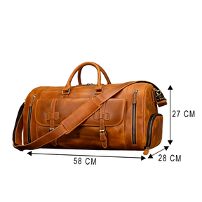 Bolsa de Viagem Masculina Executiva Voyage Soul Couro - Couro Genuíno, Múltiplos Bolsos, Durabilidade