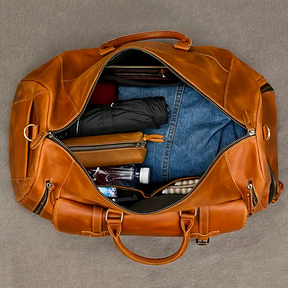 Bolsa de Viagem Masculina Executiva Voyage Soul Couro - Couro Genuíno, Múltiplos Bolsos, Durabilidade