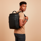 Mochila Executiva Eclipse Soul Couro - Poliuretano Premium de Alto Padrão, Unissex, Design Minimalista Avançado, Proteção Eletrônicos, Exclusividade