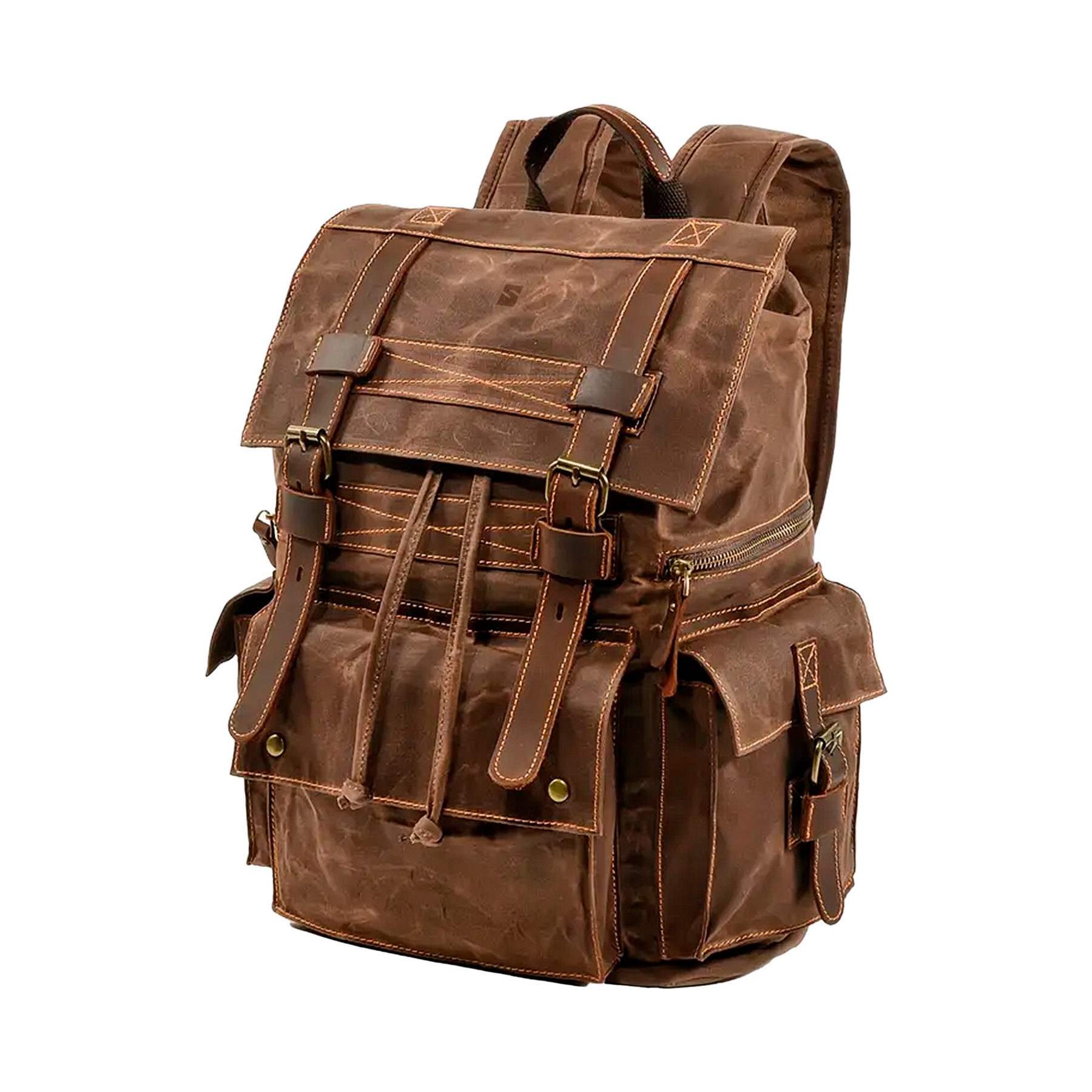 Mochila Executiva Masculina Explorer Soul Couro - Tela Tecnológica de Alta Qualidade, Estilo Múltiplos Compartimentos
