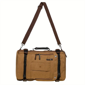 Mochila Executiva Masculina Adventure Soul Couro - Tela de Alta Qualidade Fechamento Roll-Top Ajustável