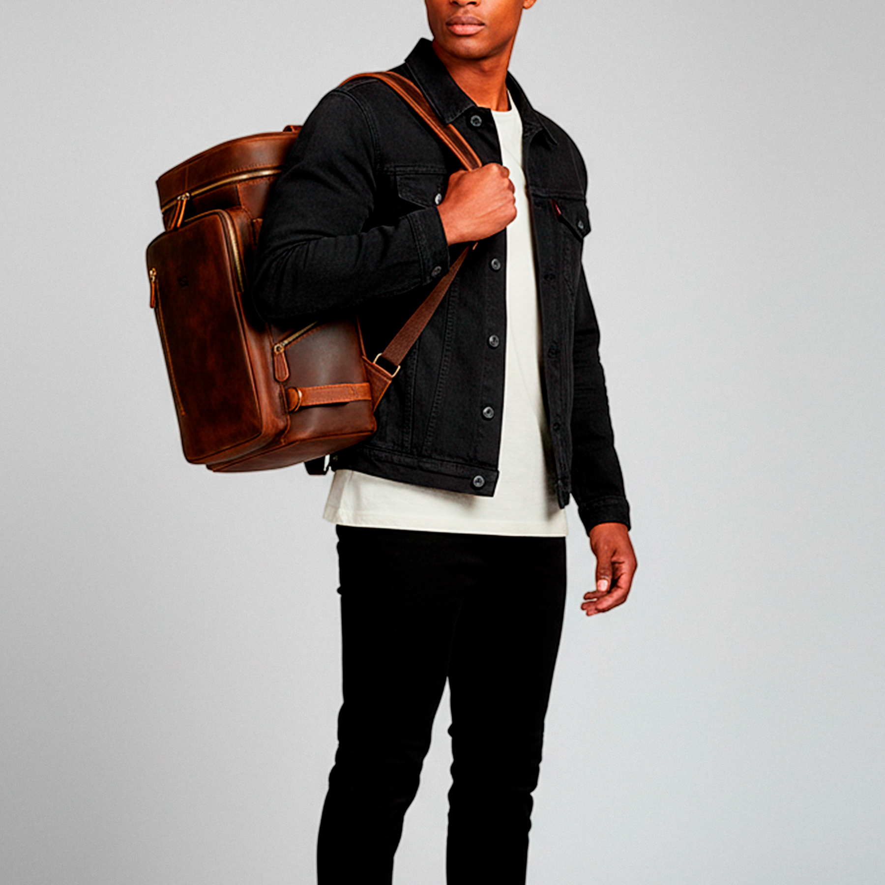 Mochila Executiva Masculina Legacy Soul Couro - Couro Genuíno e Múltiplos Compartimentos