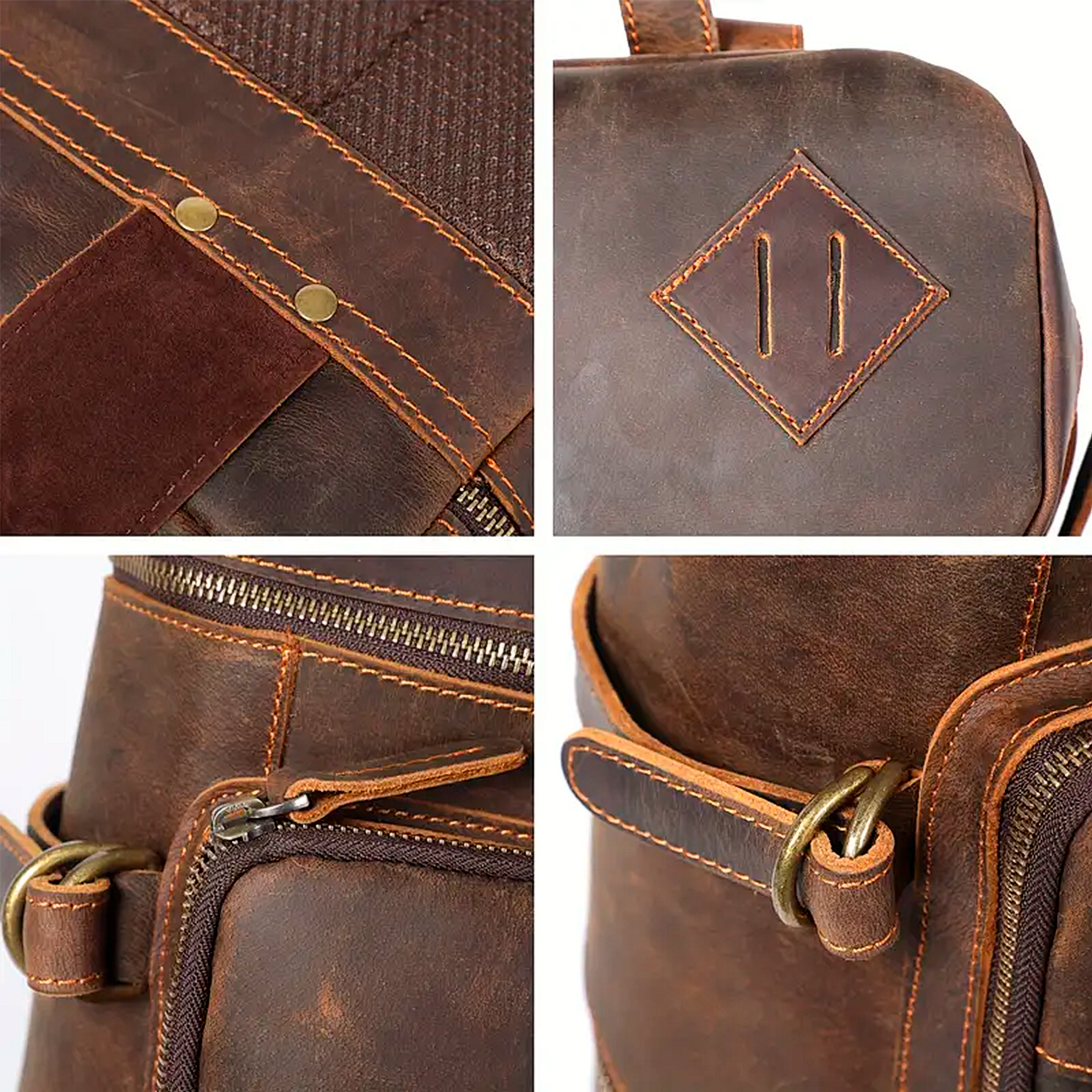 Mochila Executiva Masculina Nomad Soul Couro - Couro Genuíno, Vintage Autêntico, Design Rústico