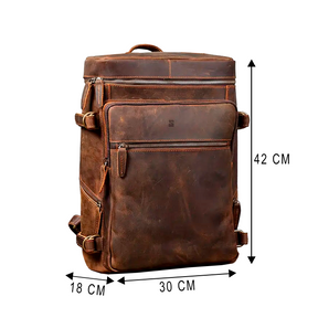 Mochila Executiva Masculina Nomad Soul Couro - Couro Genuíno, Vintage Autêntico, Design Rústico
