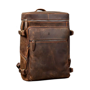 Mochila Executiva Masculina Nomad Soul Couro - Couro Genuíno, Vintage Autêntico, Design Rústico