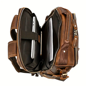 Mochila Executiva Rider Craft Soul Couro - Couro Genuíno, Unissex, Origem da Excelência