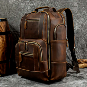 Mochila Executiva Rider Craft Soul Couro - Couro Genuíno, Unissex, Origem da Excelência